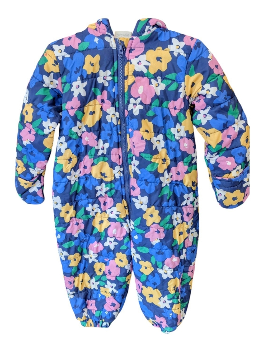 First Impressions Floral Hooded Padded Snowsuit / Pram Suit - 18 Months